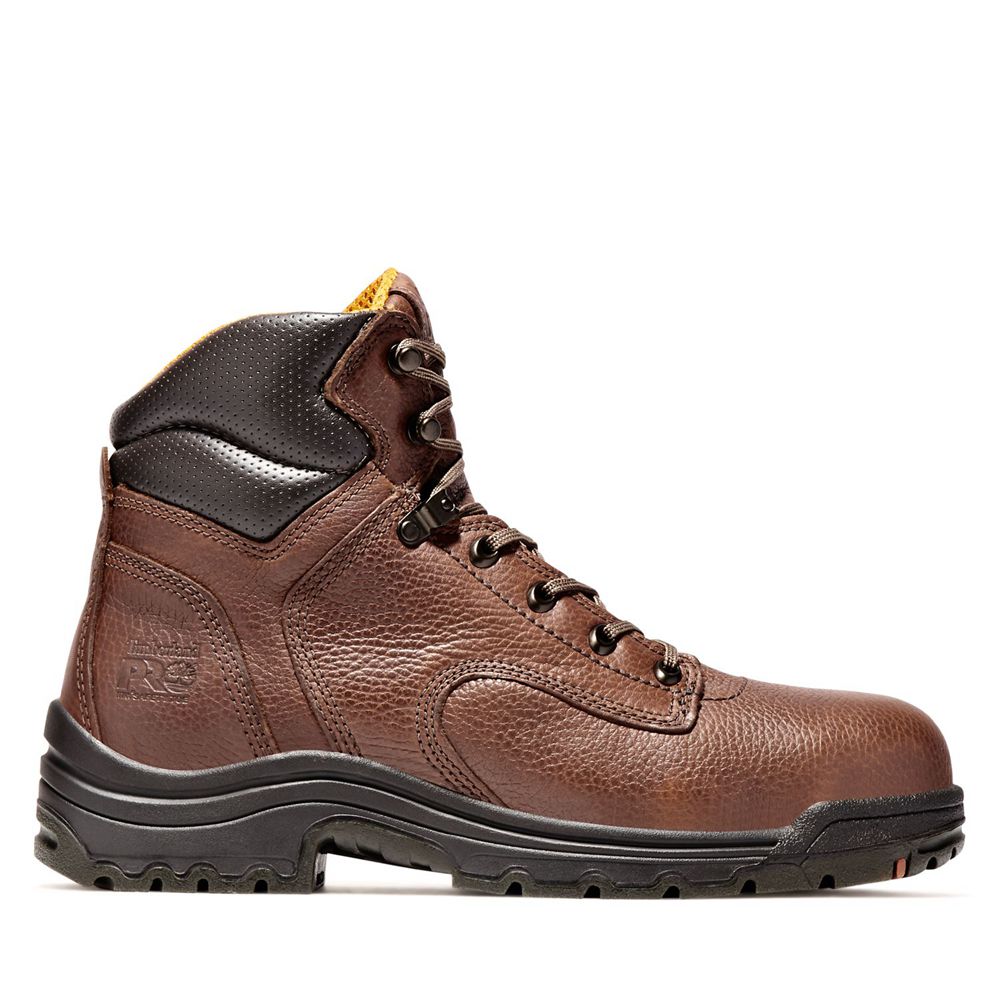 Timberland Mens Work Boots PRO® TiTAN® 6" Alloy Toe - Brown/Black - India RF3158760